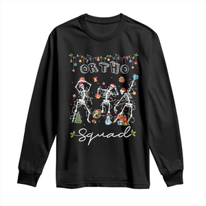 Ortho Nurse Doctor Christmas Long Sleeve Shirt Skeletons Orthopedics Nurse Rn Crew TS10 Black Print Your Wear