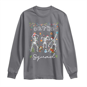 Ortho Nurse Doctor Christmas Long Sleeve Shirt Skeletons Orthopedics Nurse Rn Crew TS10 Charcoal Print Your Wear