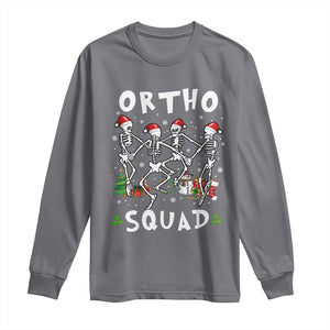 Funny Christmas Ortho Nurse Long Sleeve Shirt Xmas Dancing Skeleton Orthopedics PICU Icu Nurse Rn Crew TS10 Charcoal Print Your Wear