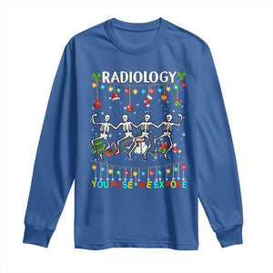 Christmas Radiologic Technologist Long Sleeve Shirt Radiology You Pose We Expose Dancing Skeletons Dance Xray Rad Tech TS10 Royal Blue Print Your Wear