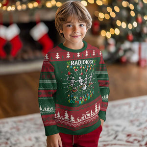 Christmas Radiologic Technologist Knit Sweatshirt Radiology You Pose We Expose Dancing Skeletons Dance Xray Rad Tech TS10 Christmas Print Your Wear