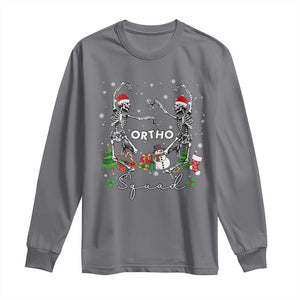 Funny Christmas Nurse Long Sleeve Shirt Ortho Squad Dancing Skeleton Orthopedics PICU Icu Nurse Rn Crew TS10 Charcoal Print Your Wear