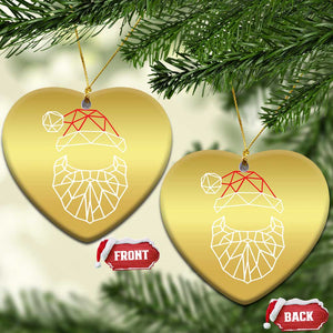 Santa Claus Xmas Christmas Ornament Xmas Gift TS10 Heart Gold Print Your Wear