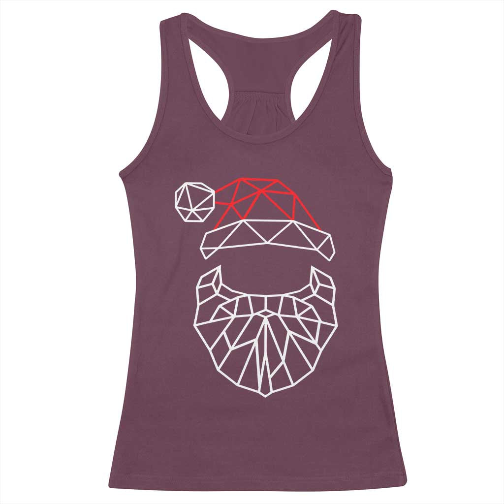 Santa Claus Christmas Racerback Tank Top Xmas Gift TS10 Maroon Print Your Wear