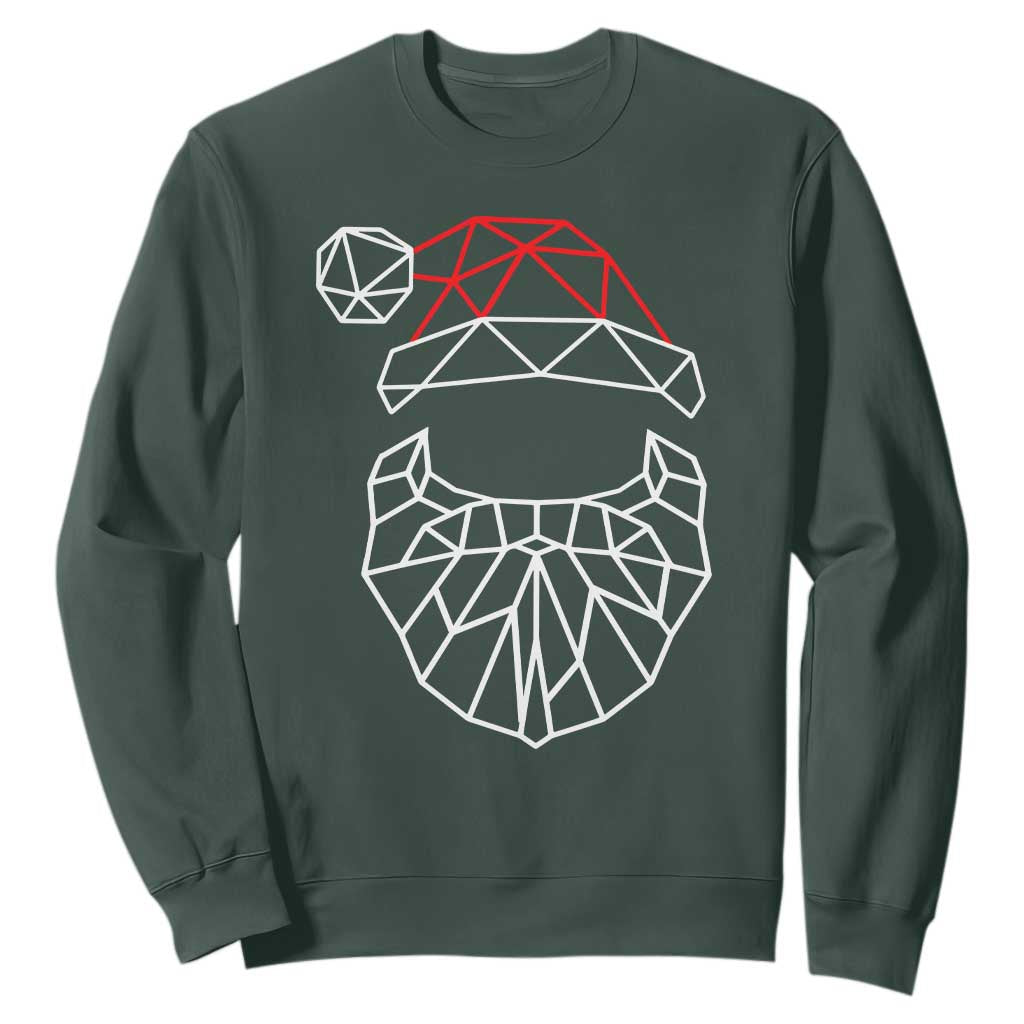 Santa Claus Christmas Sweatshirt Xmas Gift TS10 Dark Forest Green Print Your Wear