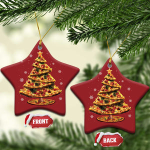 Pizza Xmas Tree Christmas Ornament Xmas Gifts Kids TS10 Star Red Print Your Wear