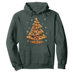 Pizza Christmas Tree Hoodie Xmas Gifts Kids TS10 Dark Forest Green Print Your Wear