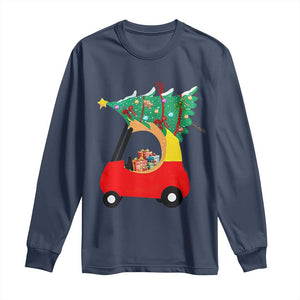 Christmas Kids Long Sleeve Shirt Red Car Tree Cute Xmas Toddler Boys TS10 Navy Print Your Wear