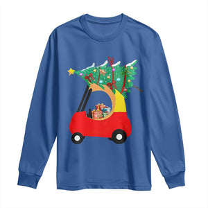 Christmas Kids Long Sleeve Shirt Red Car Tree Cute Xmas Toddler Boys TS10 Royal Blue Print Your Wear