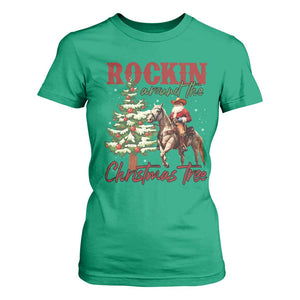 Western Christmas T Shirt For Women Vintage 90s Cowboy Santa Claus Xmas Tree TS10 Irish Green Print Your Wear