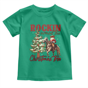 Western Christmas Toddler T Shirt Vintage 90s Cowboy Santa Claus Xmas Tree TS10 Irish Green Print Your Wear