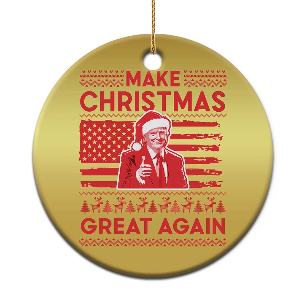 Xmas Trump Christmas Ornament Funny Santa Trump Make Christmas Great Again Ugly Sweater TS10 Print Your Wear