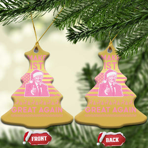 Christmas Trump Pink Christmas Ornament Funny Xmas Santa Trump Make Christmas Great Again Ugly Sweater TS10 Christmas Tree Gold Print Your Wear