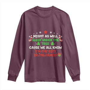 Funny Christmas Family Long Sleeve Shirt Kids Teens Christmas Pajamas Boys Girls Xmas Gift TS10 Maroon Print Your Wear