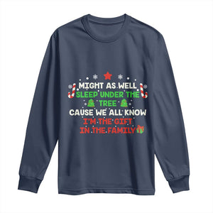 Funny Christmas Family Long Sleeve Shirt Kids Teens Christmas Pajamas Boys Girls Xmas Gift TS10 Navy Print Your Wear