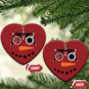 Xmas Optometry Christmas Ornament Funny Snowman Optometrist Eye Doctor Ophthalmologist TS10 Heart Red Print Your Wear