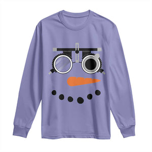 Christmas Optometry Long Sleeve Shirt Funny Snowman Optometrist Eye Doctor Ophthalmologist TS10 Violet Print Your Wear