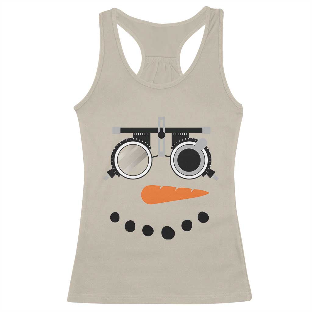 Christmas Optometry Racerback Tank Top Funny Snowman Optometrist Eye Doctor Ophthalmologist TS10 Sand Print Your Wear