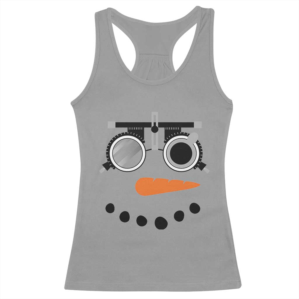Christmas Optometry Racerback Tank Top Funny Snowman Optometrist Eye Doctor Ophthalmologist TS10 Sport Gray Print Your Wear