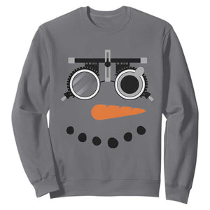 Christmas Optometry Sweatshirt Funny Snowman Optometrist Eye Doctor Ophthalmologist TS10 Charcoal Print Your Wear