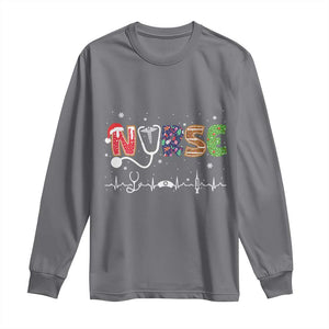 Nurse Christmas Long Sleeve Shirt Nursing RN LPN NP Nicu Xmas Gift TS10 Charcoal Print Your Wear