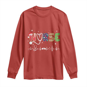 Nurse Christmas Long Sleeve Shirt Nursing RN LPN NP Nicu Xmas Gift TS10 Red Print Your Wear