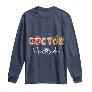 Christmas Optometry Long Sleeve Shirt Ophthalmologist Optometrist Eye Doctor Nurse Gift TS10 Navy Print Your Wear