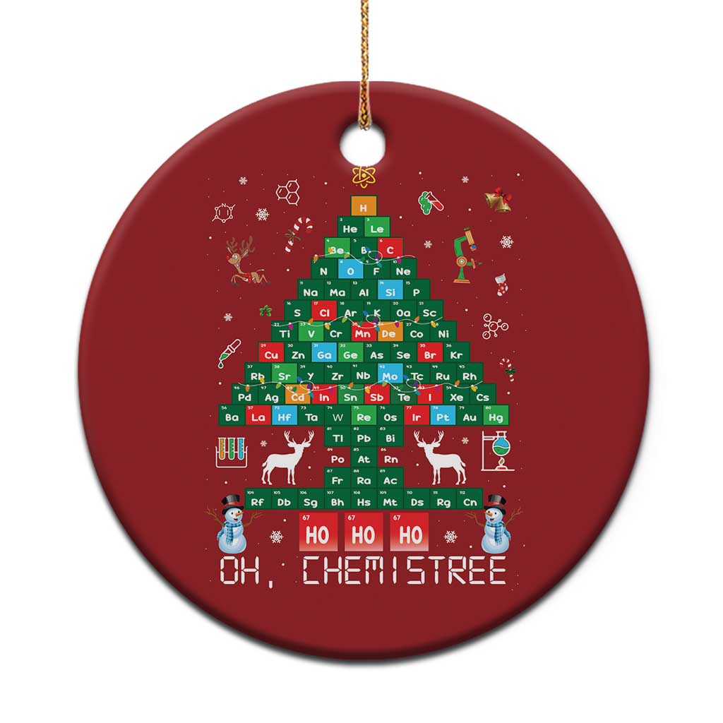 Xmas Chemistry Teacher Christmas Ornament Oh Chemistree Laboratory Lab Tech Teacher Xmas Gift TS10 Print Your Wear