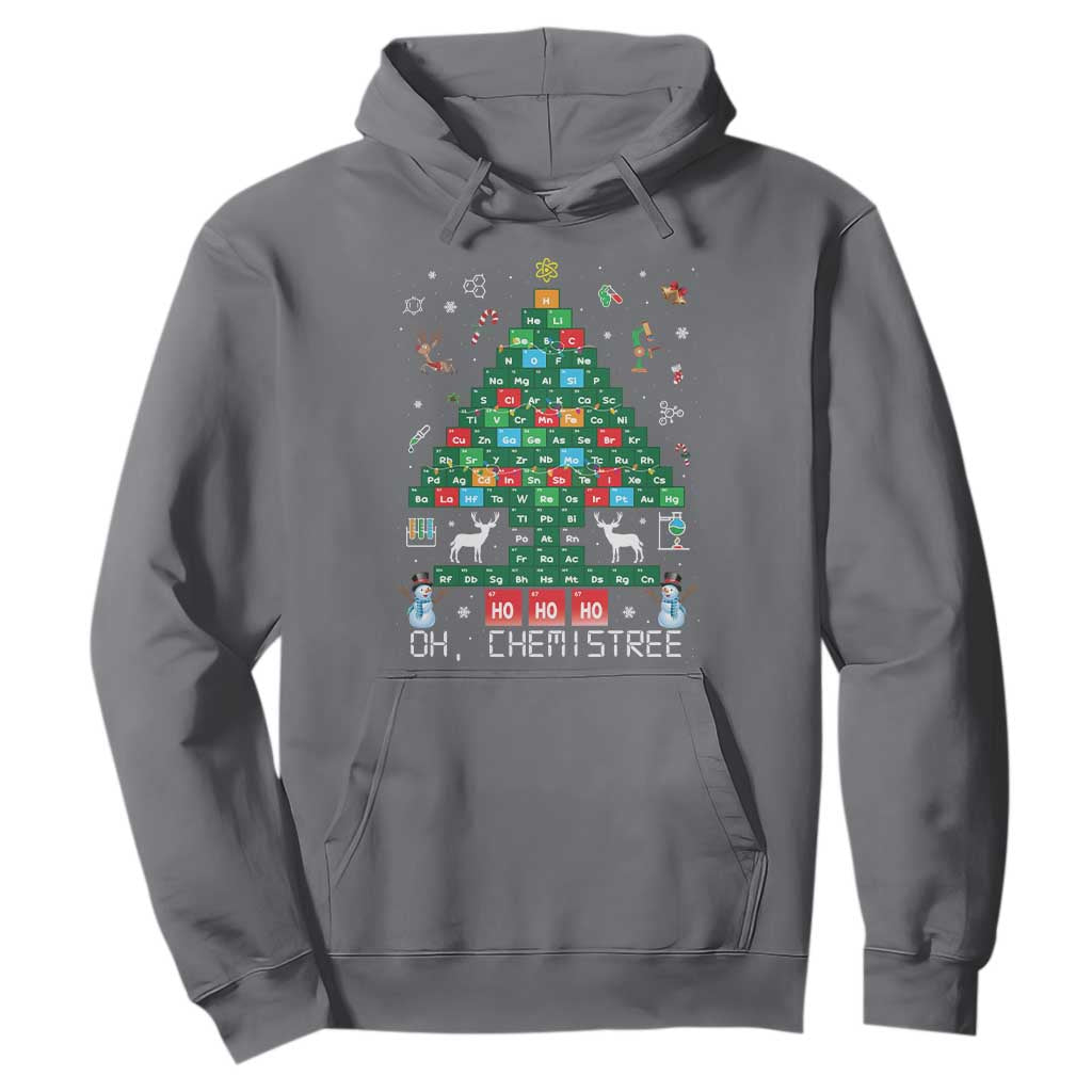 Christmas Chemistry Teacher Hoodie Oh Chemistree Laboratory Lab Tech Teacher Xmas Gift TS10 Charcoal Print Your Wear