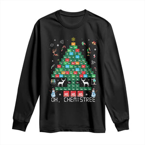 Christmas Chemistry Teacher Long Sleeve Shirt Oh Chemistree Laboratory Lab Tech Teacher Xmas Gift TS10 Black Print Your Wear