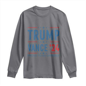 Trump Vance 2024 Long Sleeve Shirt Proud To Be Garbage Vote Trump President TS10 Charcoal Print Your Wear