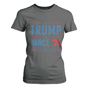 Trump Vance 2024 T Shirt For Women Proud To Be Garbage Vote Trump President TS10 Dark Heather Print Your Wear