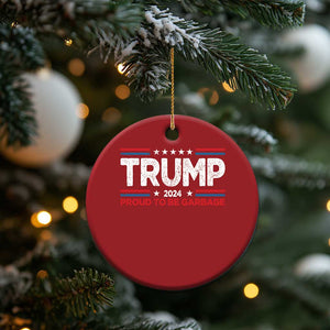 Trump 2024 Christmas Ornament Proud to be Garbage Presidential Election TS10 Print Your Wear