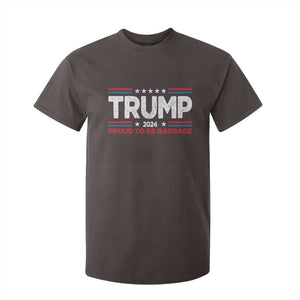 Trump 2024 T Shirt For Kid Proud to be Garbage Presidential Election TS10 Dark Chocolate Print Your Wear