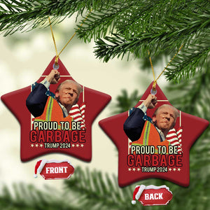 Trump 2024 Christmas Ornament Proud To Be Garbage He Won President 47th TS10 Star Red Print Your Wear