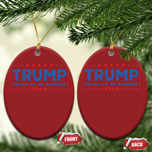 Trump 2024 Election Christmas Ornament American Flag Proud To Be Garbage Vote Trump President TS10 Oval Red Print Your Wear