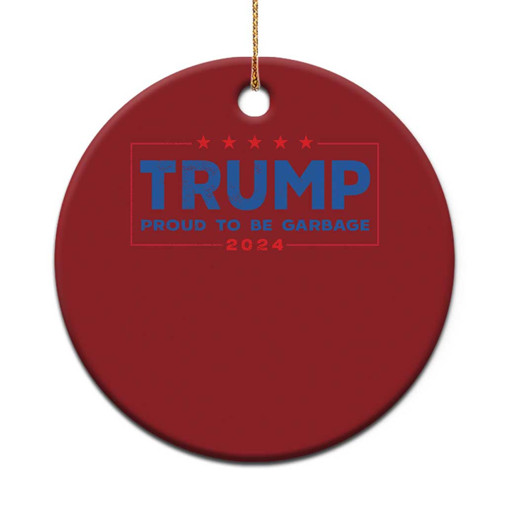 Trump 2024 Election Christmas Ornament American Flag Proud To Be Garbage Vote Trump President TS10 Print Your Wear