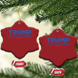 Trump 2024 Election Christmas Ornament American Flag Proud To Be Garbage Vote Trump President TS10 Snow Flake Red Print Your Wear