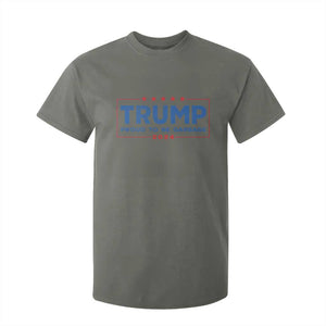 Trump 2024 Election T Shirt For Kid American Flag Proud To Be Garbage Vote Trump President TS10 Military Green Print Your Wear