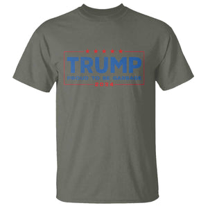 Trump 2024 Election T Shirt American Flag Proud To Be Garbage Vote Trump President TS10 Military Green Print Your Wear