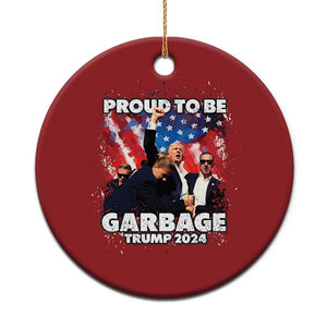 Trump 2024 Christmas Ornament Proud To Be Garbage Vote Trump Take America Back TS10 Print Your Wear