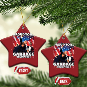 Trump 2024 Christmas Ornament Proud To Be Garbage Vote Trump Take America Back TS10 Star Red Print Your Wear