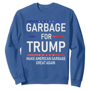 Donald Trump 2024 Sweatshirt Garbage For Trump Make American Garbage Great Again TS10 Royal Blue Print Your Wear