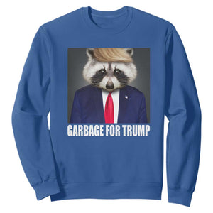 Funny Raccoon Garbage For Trump 2024 Sweatshirt TS10 Royal Blue Print Your Wear