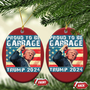 Trump 2024 Election Christmas Ornament Proud To Be Garbage Vote Trump President TS10 Oval Red Print Your Wear