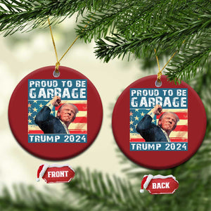 Trump 2024 Election Christmas Ornament Proud To Be Garbage Vote Trump President TS10 Circle Red Print Your Wear