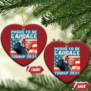 Trump 2024 Election Christmas Ornament Proud To Be Garbage Vote Trump President TS10 Heart Red Print Your Wear