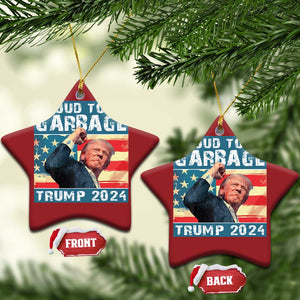 Trump 2024 Election Christmas Ornament Proud To Be Garbage Vote Trump President TS10 Star Red Print Your Wear