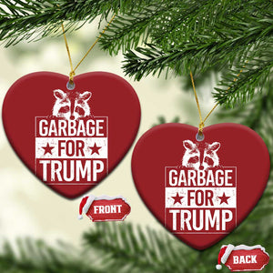 Trump 2024 Election Christmas Ornament Proud To Be Garbage Vote Trump Take America Back TS10 Heart Red Print Your Wear