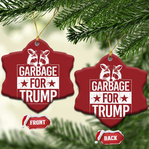 Trump 2024 Election Christmas Ornament Proud To Be Garbage Vote Trump Take America Back TS10 Snow Flake Red Print Your Wear